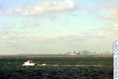 The Manhattan Skyline without the Twin towers. View from the Rockaways.
