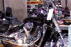 International bike show in Manhattan, New York, NY. Harley Davidson, Yamaha, Kawasaki, Indian, Honda, BMW, Suzuki