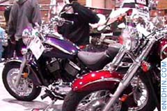 International bike show in Manhattan, New York, NY. Harley Davidson, Yamaha, Kawasaki, Indian, Honda, BMW, Suzuki