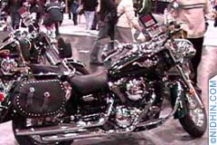International bike show in Manhattan, New York, NY. Harley Davidson, Yamaha, Kawasaki, Indian, Honda, BMW, Suzuki
