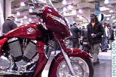 International bike show in Manhattan, New York, NY. Harley Davidson, Yamaha, Kawasaki, Indian, Honda, BMW, Suzuki