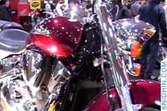 International bike show in Manhattan, New York, NY. Harley Davidson, Yamaha, Kawasaki, Indian, Honda, BMW, Suzuki