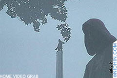 Magician David Blaines Vertigo in Bryant Park, Manhattan