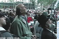 Magician David Blaines Vertigo in Bryant Park, Manhattan