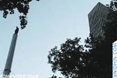 Magician David Blaines Vertigo in Bryant Park, Manhattan