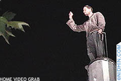 Magician David Blaines Vertigo in Bryant Park, Manhattan