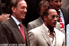 Governor Pataki and The Rock of WWE